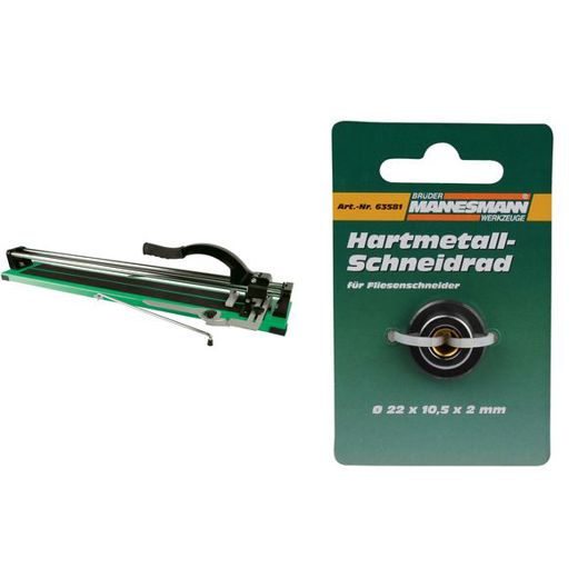 BRÜDER MANNESMANN Profi-Fliesenschneider 11600476 - Hochpräziser Fliesenschneider für Profis und Heimwerker