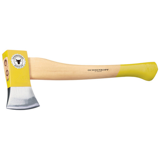 Spaltaxt 1250g mit 500mm Kopf - Keilförmiges Blatt & Hickorystiel in Knauf-Form